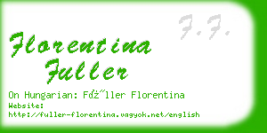 florentina fuller business card